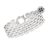Simons Bracelet Italian Silver Ross Link Sterling Panther