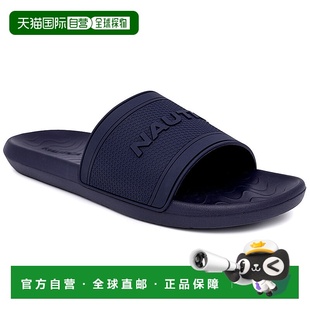 美国奥莱直发凉鞋 自营 冰蓝色 徽标拖鞋 Nautica