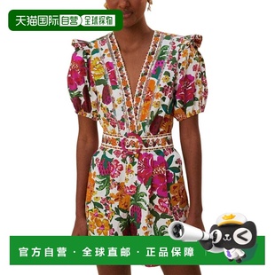 自营FARM Rio Flowerful Sketch Off-White Romper - white 美国