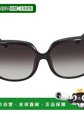 自营Salvatore Ferragamo Grey Gradient Square Ladies Sunglass