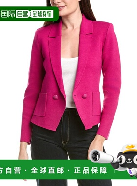 自营l'agenceL’AGENCE Sofia Knit Blazer - ruby 美国奥莱直发
