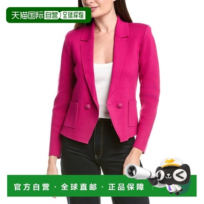 自营l'agenceL’AGENCE Sofia Knit Blazer - ruby 美国奥莱直发