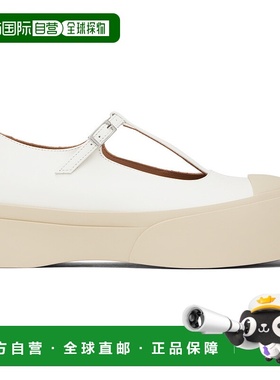 1h可退 香港直邮潮奢 Marni 玛尼 女士 白色 T-Bar 玛丽珍鞋 SNZW