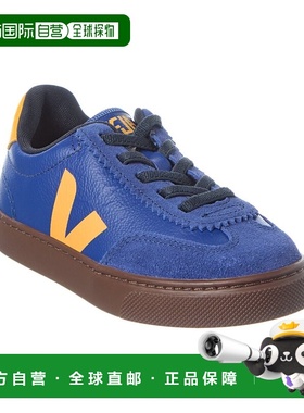 自营VEJA Small Volley O.T. Leather Sneaker - blue 美国奥莱直