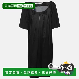 自营Marina Rinaldi Black Satin Pleated Tops - black 美国奥莱