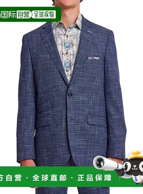 自营 paisley & gray佩斯利和灰色多佛凹口夹克-蓝色 美国奥莱直