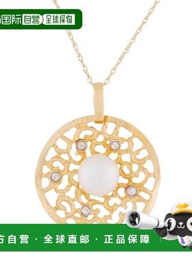 自营 splendid pearls14k 金奖章珍珠吊坠 - 白色 美国奥莱直发