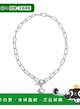 自营 adornia镀银花朵白色珍珠母纸夹链拨动项链-白色 美国奥莱直