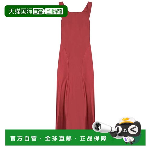 自营alberta ferrettiSilk Blend Long Dress with Square Neckli