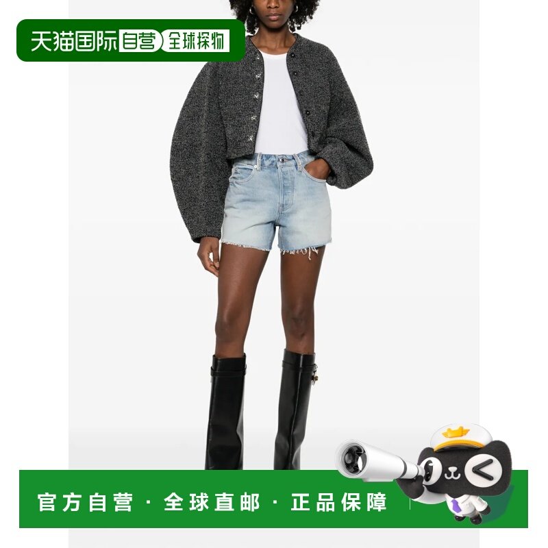 美国直邮ALEXANDER WANG - Women Crystal Beltloops Mid Rise Re,运动服/休闲服装,运动中长裤／短裤,淘宝优惠券,粉丝福利购,淘宝优惠卷