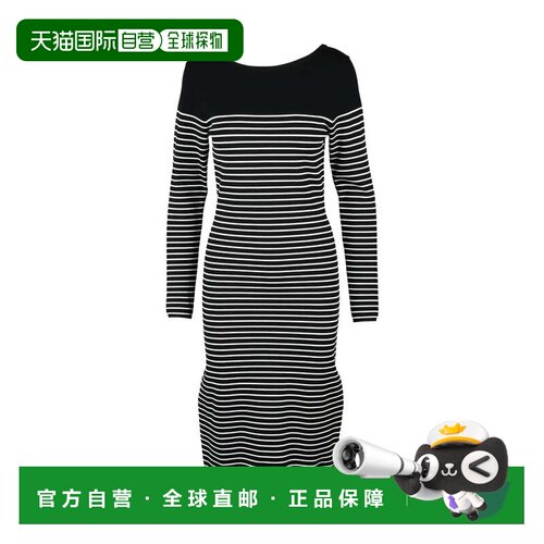 自营max maraFlipper Knit Dress - Black/White - grey 美国奥莱