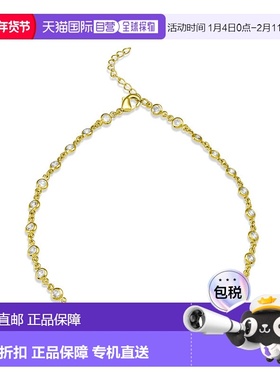 自营savvy cie jewels镀金 cz 脚链 黄色 美国奥莱直发