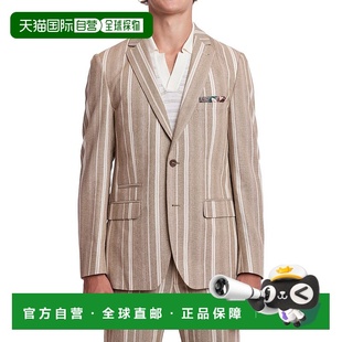 棕色 自营 gray佩斯利和灰色多佛亚麻混纺夹克 美国奥 paisley