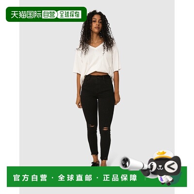 自营 belle & bloom紧身牛仔裤-黑色 美国奥莱直发紧身裤