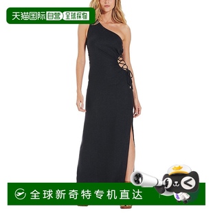 ViX Carina 自营 纯色 美国奥莱直发 细节长裙 黑色