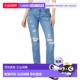 Jeans 自营Levi Denim 501 Blue Distressed Women Cotton
