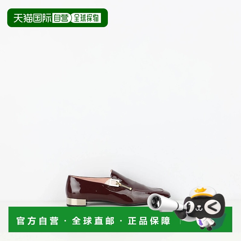 自营roger vivierWomen's Polly Patent Zip Loafer In Burgundy/