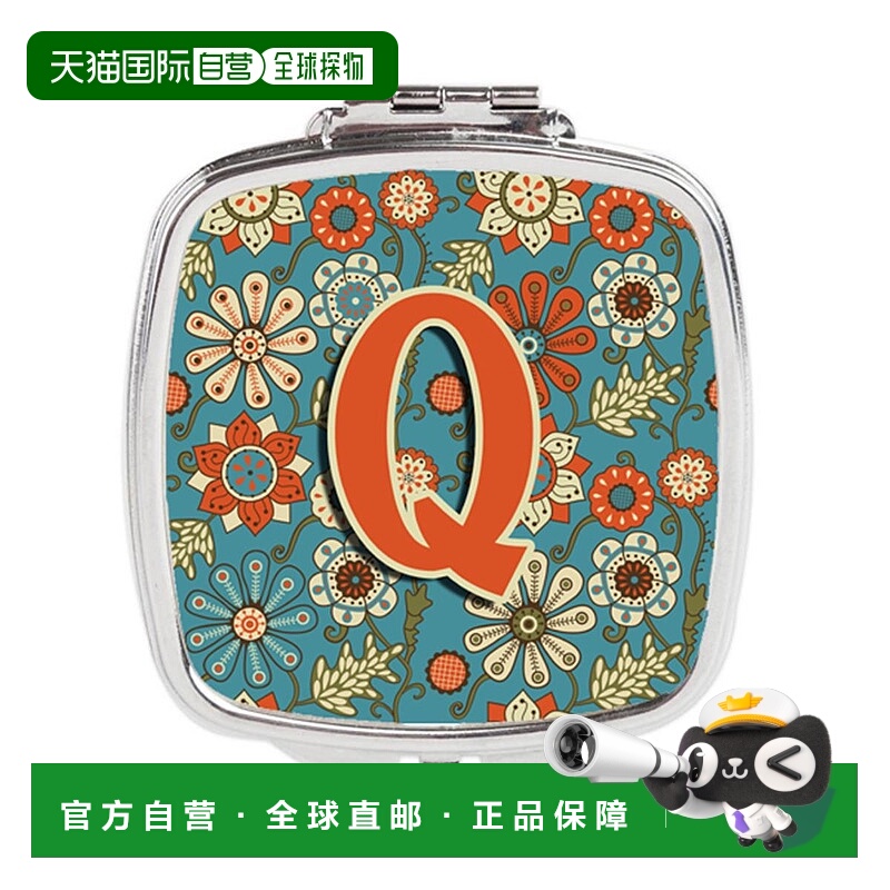 自营Carolines Treasures CJ2012-QSCM 字母 Q 花复古蓝色小正品
