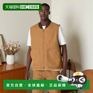 Dickies 石洗鸭高毛绒羊毛衬里背心 - 石洗棕色鸭 (sbd) 【美国奥