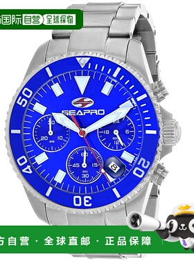 自营Seapro Men's Blue dial Watch - blue 美国奥莱直发