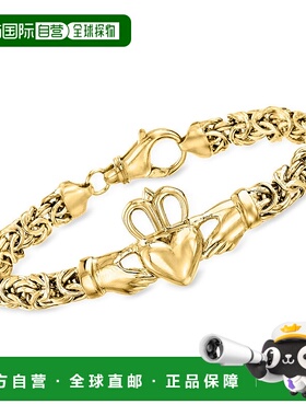 自营 ross-simonsRoss Simons 18K金镀银克拉达之上的拜占庭手镯-