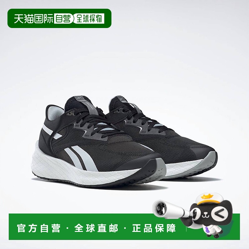 自营reebok女式Floatride Energy Symmetro 2跑步鞋，黑色/白色/
