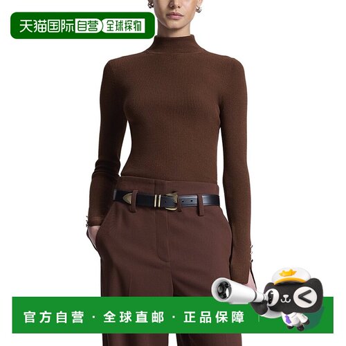 自营A.L.C.Jett羊毛混纺上衣-棕色 美国奥莱直发针织衫