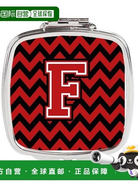 自营 Carolines Treasures CJ1047-FSCM 字母 F 雪佛龙黑色正品