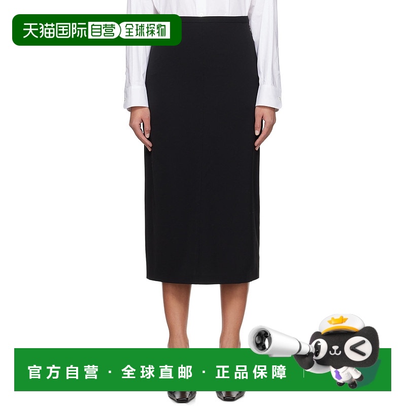 1h可退 香港直邮潮奢 The Row 女士 黑色 Matias 半身裙 5485W197
