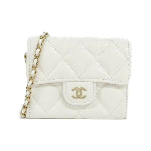 自营Chanel Grained Calfskin Clutch Bag (Pre-Owned) - white