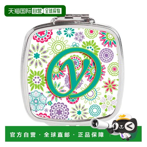 自营Carolines Treasures CJ2011-YSCM 字母 Y 花朵粉色蓝绿正品