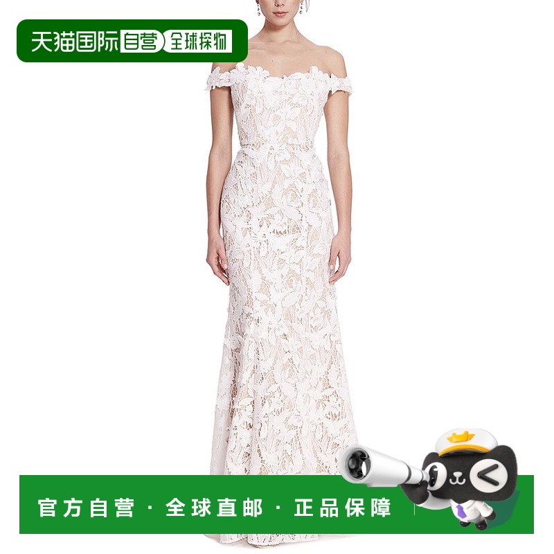 自营 Marchesa Notte 蕾丝 Guipure 连衣裙 - 象牙 美国奥莱直发