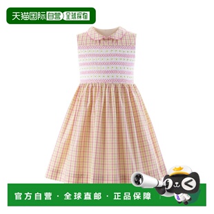 自营 Rachel Riley Checked Flower Smocked Dress - multi 美国