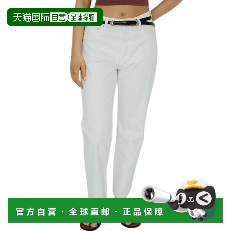 自营moussyAmherst Wide Straight Jeans In White - white 美国