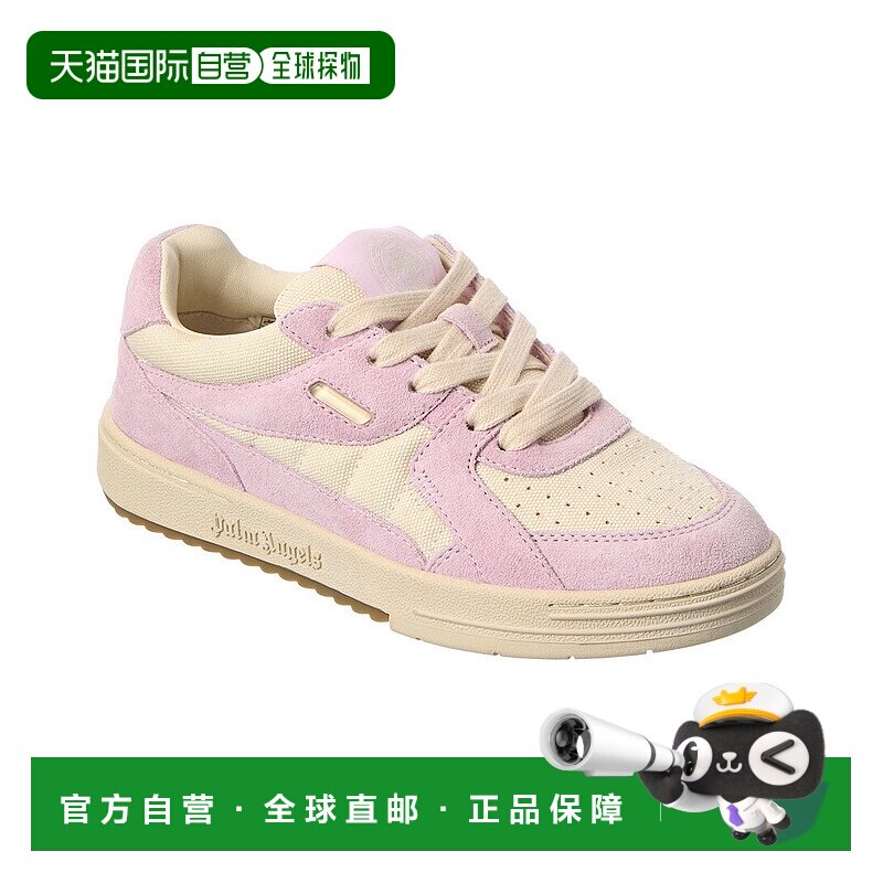 自营Palm Angels University LT Canvas & Suede Sneaker - pink