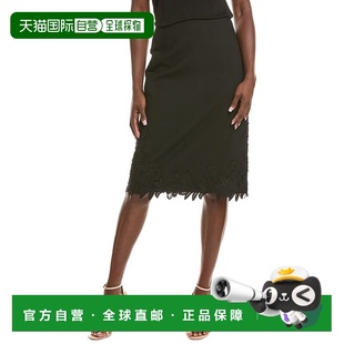 black Skirt blend Silk Wool Woven Renta 自营Oscar