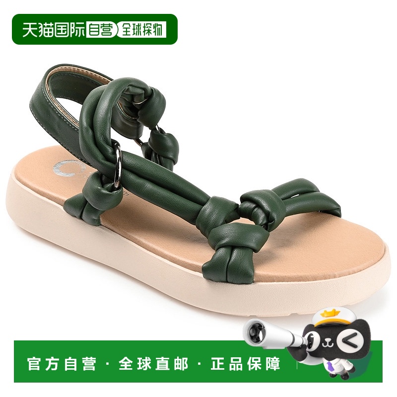 自营 Journee Collection 女式 Tru 舒适泡沫 Marri 凉鞋 - 橄榄