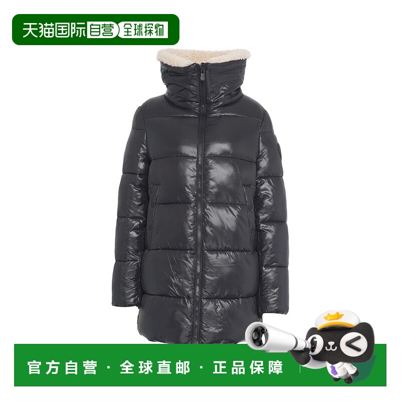 自营save the duck绗缝黑色羽绒服,表面处理为黑色 美国奥莱直发