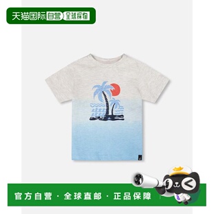 自营deux par deuxOrganic Cotton Short Sleeve T-Shirt Grey Mi