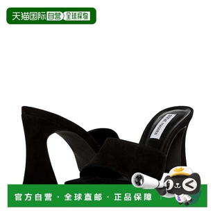 自营Steve Madden Fairfax Heeled Sandal Black Nubuck  FAIR06S