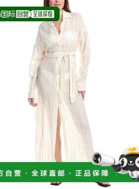 自营Vitamin A Playa Linen Maxi Dress - brown 美国奥莱直发