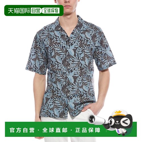 自营7 For All Mankind Floral Camp Shirt - blue 美国奥莱直发
