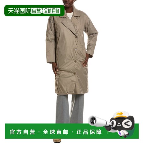 美国直邮自营EILEEN FISHER皮大衣-棕色 美国奥莱直发
