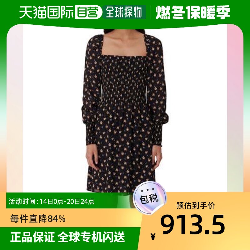 【美国直邮】Maje女士耐穿出行连衣裙波点露肩舒适百搭柔软长长袖