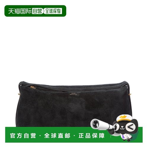 自营TOTEME Belted Suede Clutch - black 美国奥莱直发手拿包