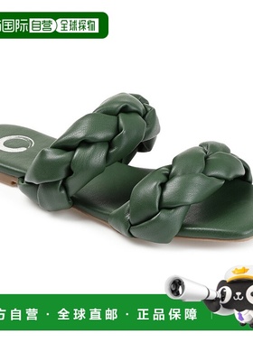 自营Journee Collection 女士 Arietta 凉鞋 - 橄榄色 美国奥莱直