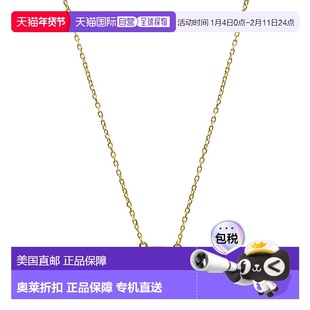 自营 Adornia 九月生日石项链蓝宝石 14k 黄金镀银 - 黄色 - 二月