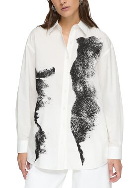 自营Lafayette 148 New York Boyfriend Oversized Shirt - white
