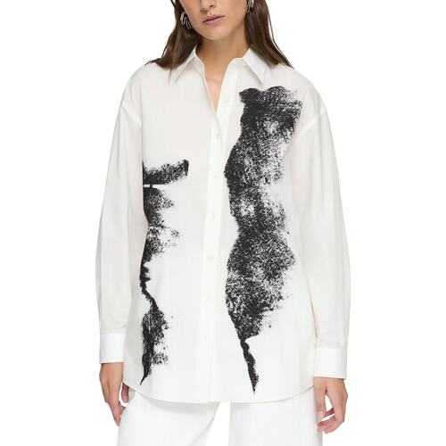 自营Lafayette 148 New York Boyfriend Oversized Shirt - white