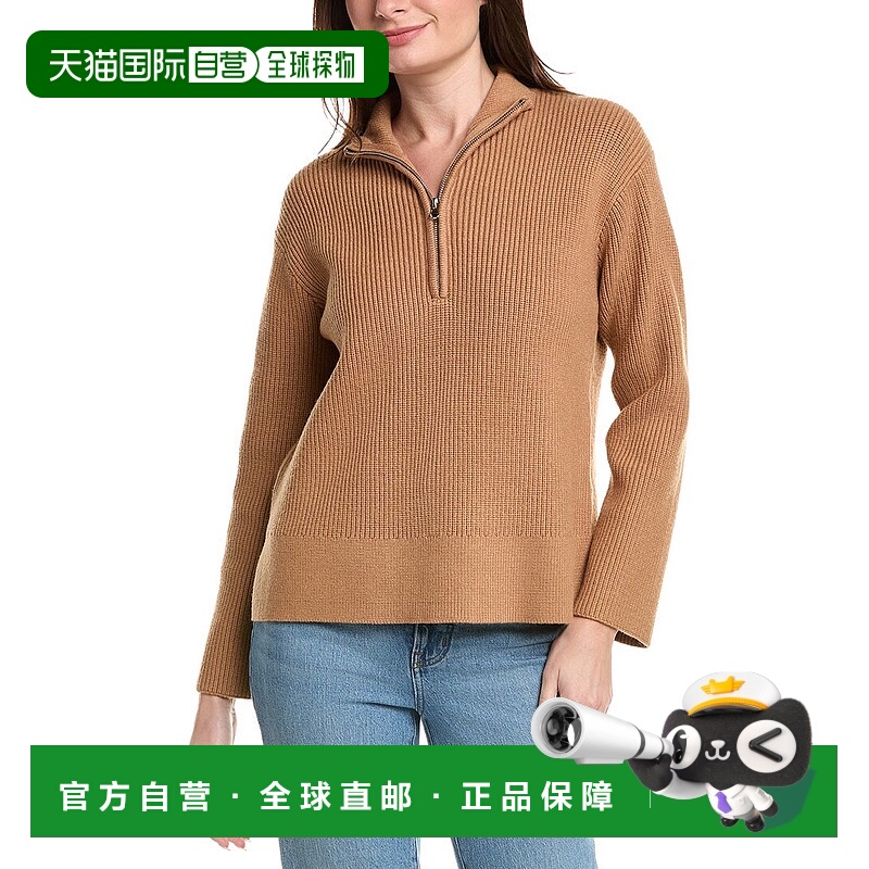 自营English Factory Collared 1/2-Zip Sweater - brown 美国奥